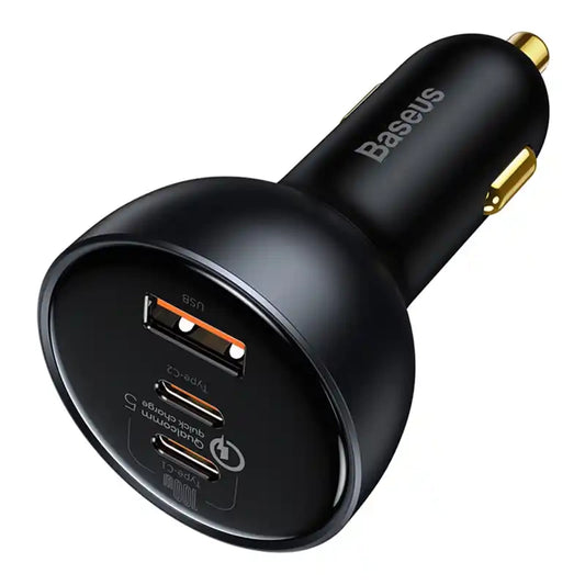 Car Charger Baseus Qualcomm, USB, 2x USB-C, 160W (Grey) - Product Image 2