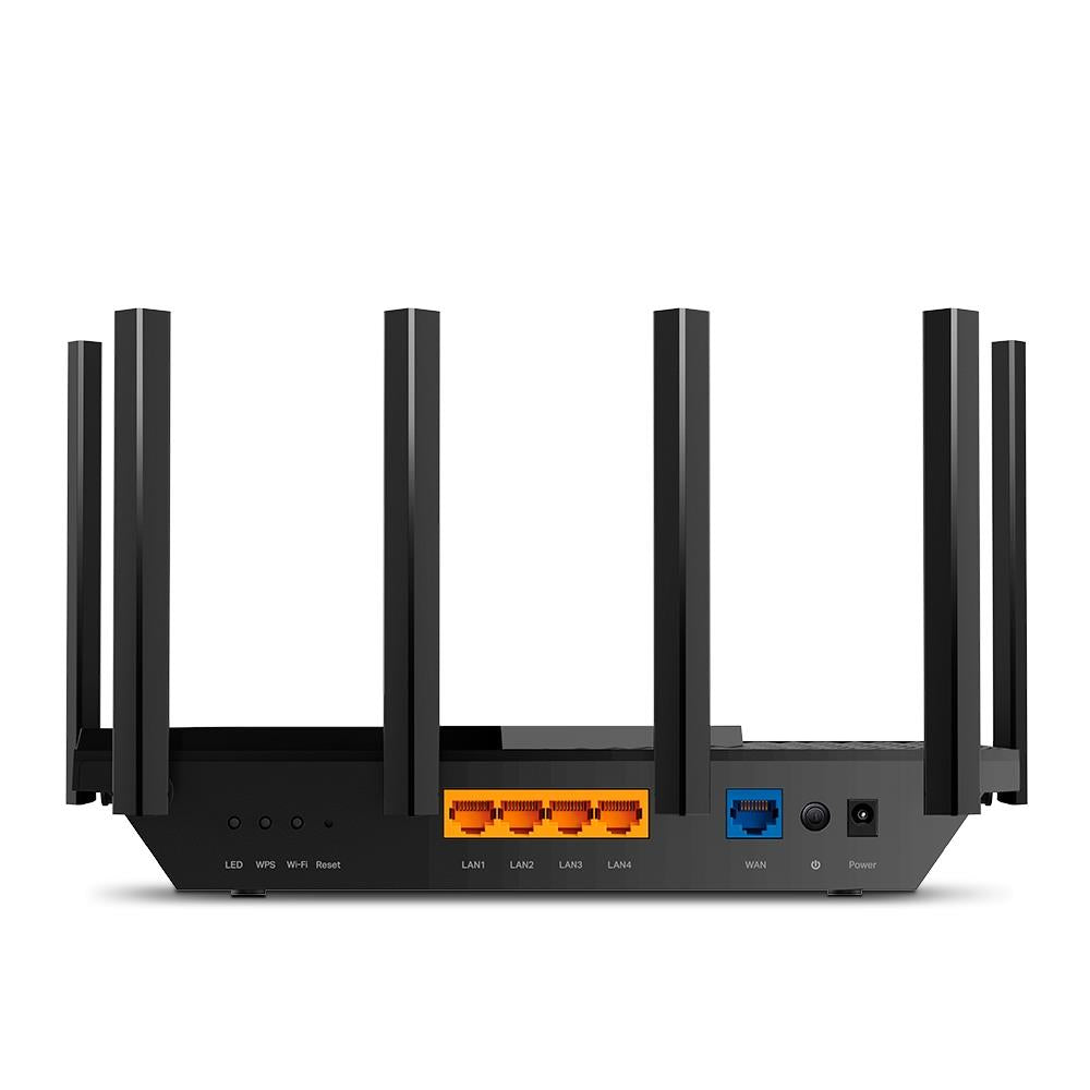 Wireless Router TP-LINK Wireless Router 5400 Mbps Wi-Fi 6 IEEE 802.11a IEEE 802.11 b/g IEEE 802.11n IEEE 802.11ac IEEE 802.11ax USB 3.0 3x10/100/1000M 1x2.5GbE LAN \ WAN ports 1 Number of antennas 6 ARCHERAX72PRO