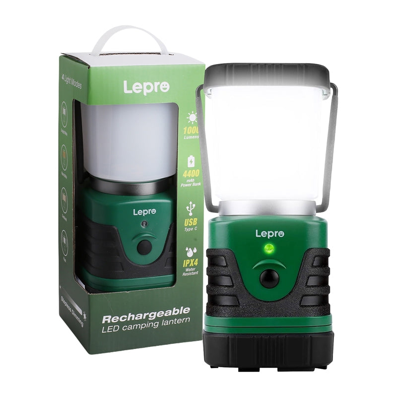 LEPRO 3300008 Camping Lamp, 1000 lm, 3600 mAh - Image 1