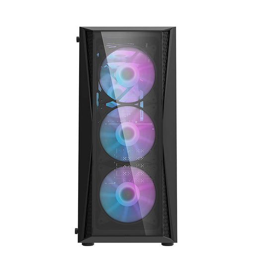 Darkflash DK352 Plus Computergehäuse (schwarz) + 4 RGB-Lüfter