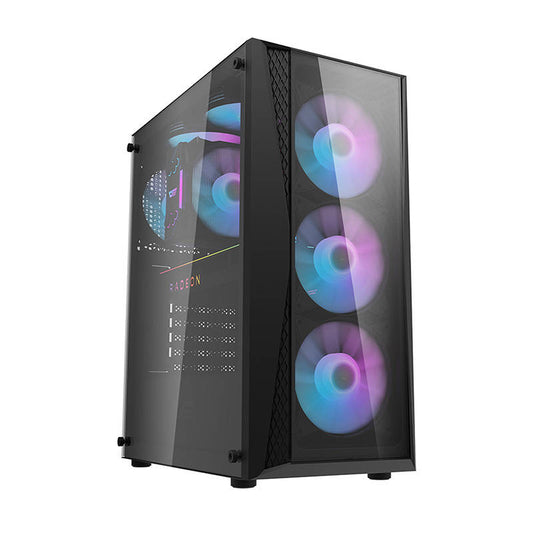 Darkflash DK352 Plus Computergehäuse (schwarz) + 4 RGB-Lüfter