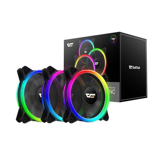 Computer-Lüfter-Set ARGB Darkflash DR12 Pro 3in1 120x120 (schwarz)