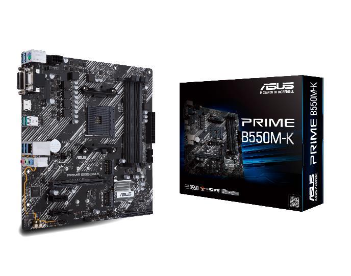 Mainboard ASUS AMD B550 SAM4 ATX 3xPCI-Express 3.0 1x 1xPCI-Express 3.0 16x 2xM.2 1xPCI-Express 4.0 16x Memory DDR4 Memory slots 4 1xHDMI 1xDisplayPort 2xUSB 2.0 1xUSB type C 5xUSB 3.2 1xOptical S/PDIF 1xRJ45 5xAudio port PRIMEB550-PLUS