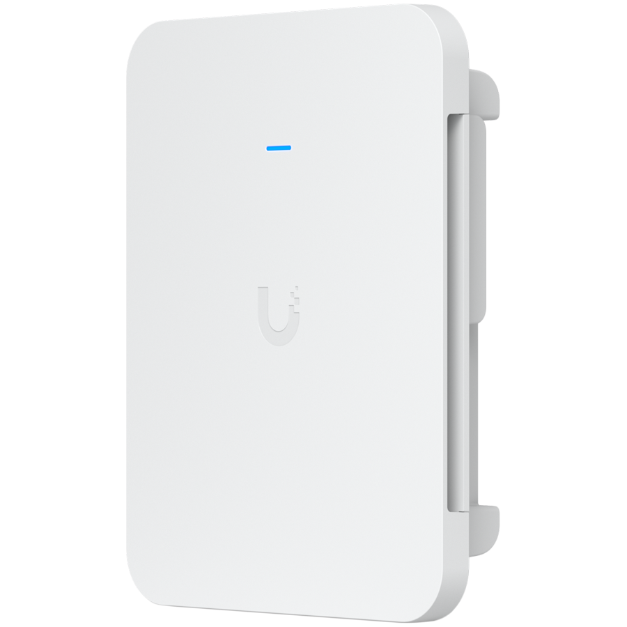 Ubiquiti U7-Pro-Wall mounted WiFi 7 AP with 6 spatial streams and 6 GHz support tailored for home builders with seamless inst