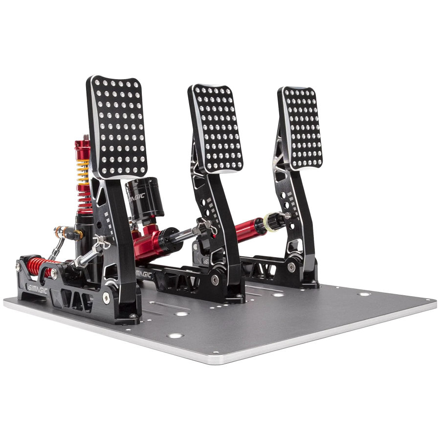 SIMAGIC Crimson Edition, Hydraulic (Triple) Pedal Set, 100kg LoadCell, S309