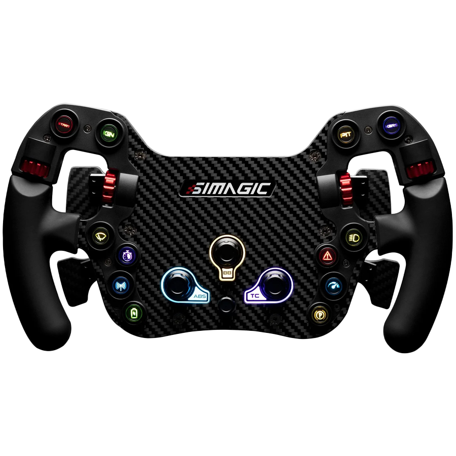SIMAGIC FX Steering Wheel, Carbon Fiber, QR50, Shifters + Dual Clutch, S204