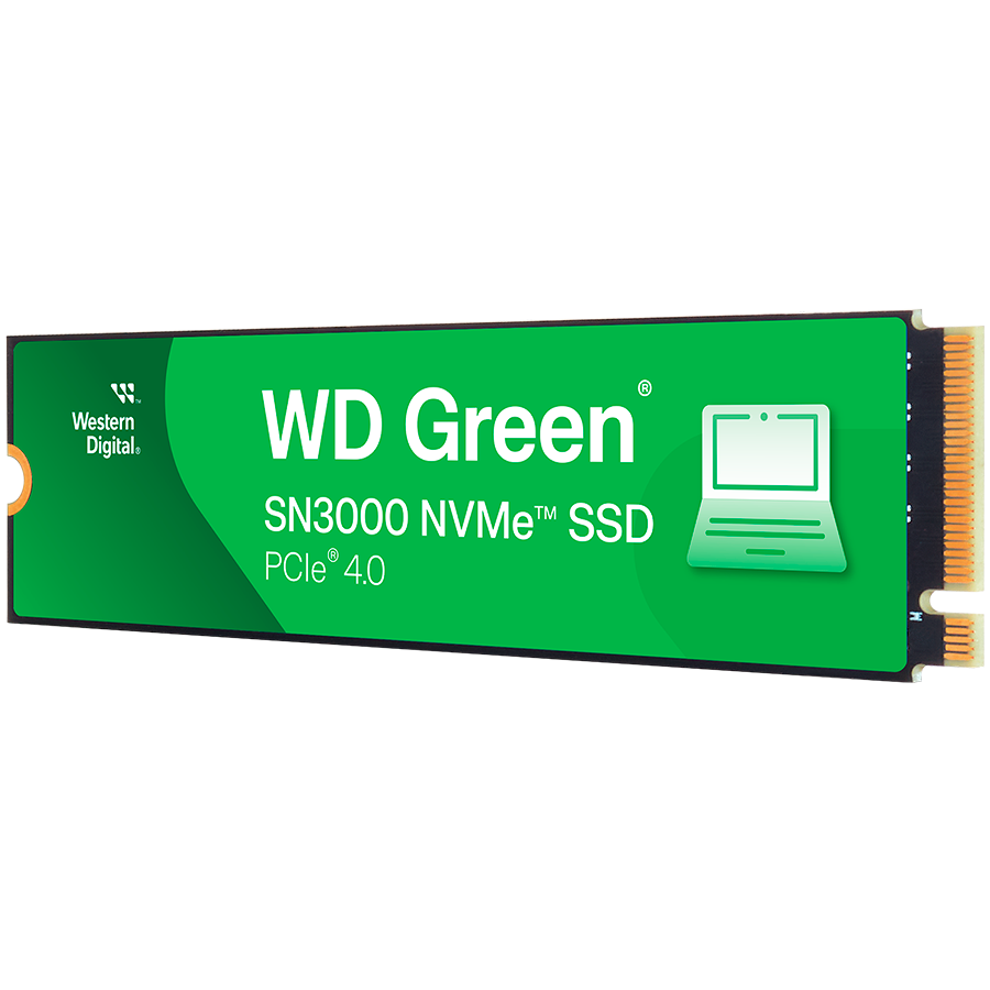 SSD POWERED BY SANDISK WD Green SN3000 2TB M.2 2280 S3-M PCIe Gen4 x4 NVMe, Read/Write: 5000/4200 MBps, TBW: 250 — WESTERN DI