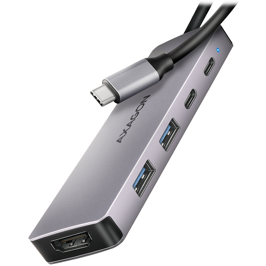 AXAGON HMC-5H60 USB-C 3.2 Gen 1 hub, 2x USB-A, 1x USB-C, 4K 60Hz HDMI, PD 100W, 15cm USB-C cable