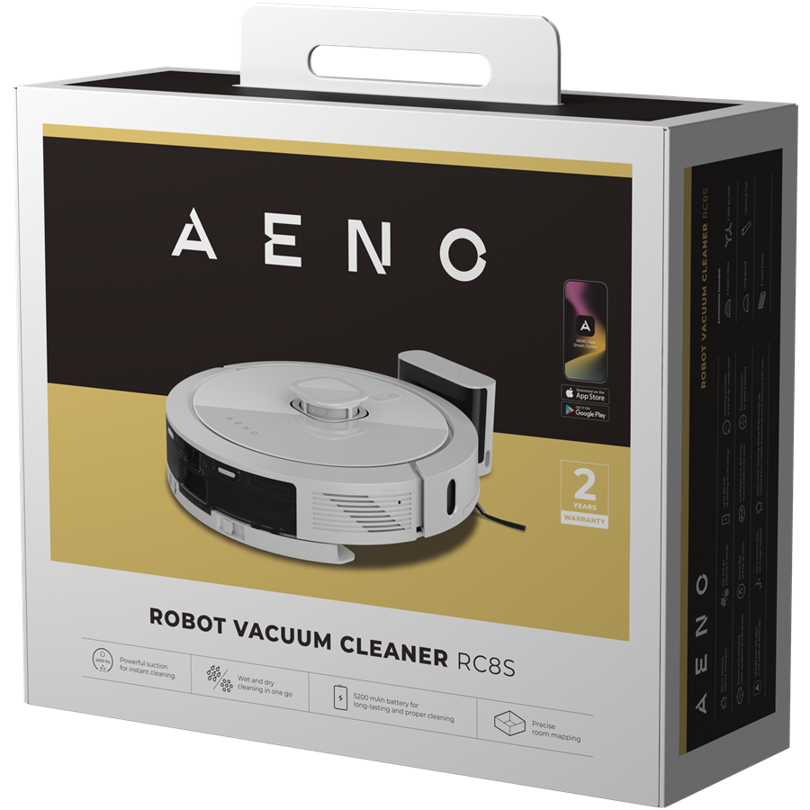 Laser Robot vacuum cleanerwith 5200 mah battery .2 in1 water tankand dustbin,300mi dustbin,300ml waterank,suction4000pa. — AE