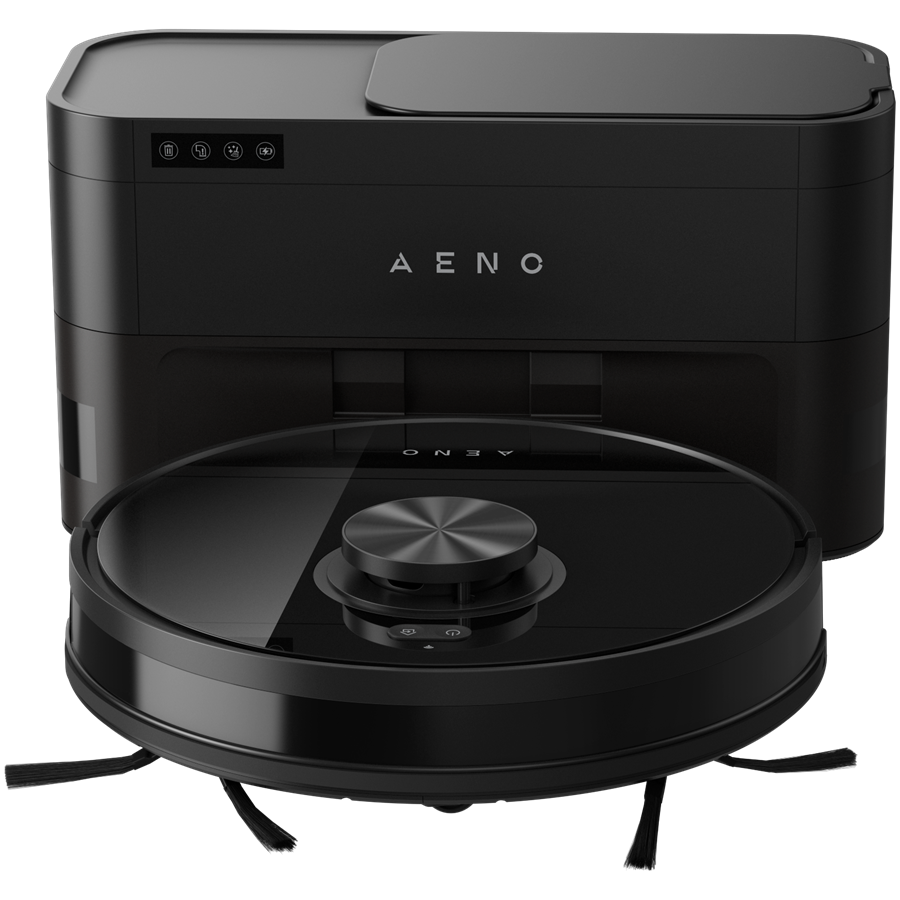 Robot Cleaner w/Dust Collector, black, 2in1 and dust tank, 4000pa, 3200mAh battery — AENO