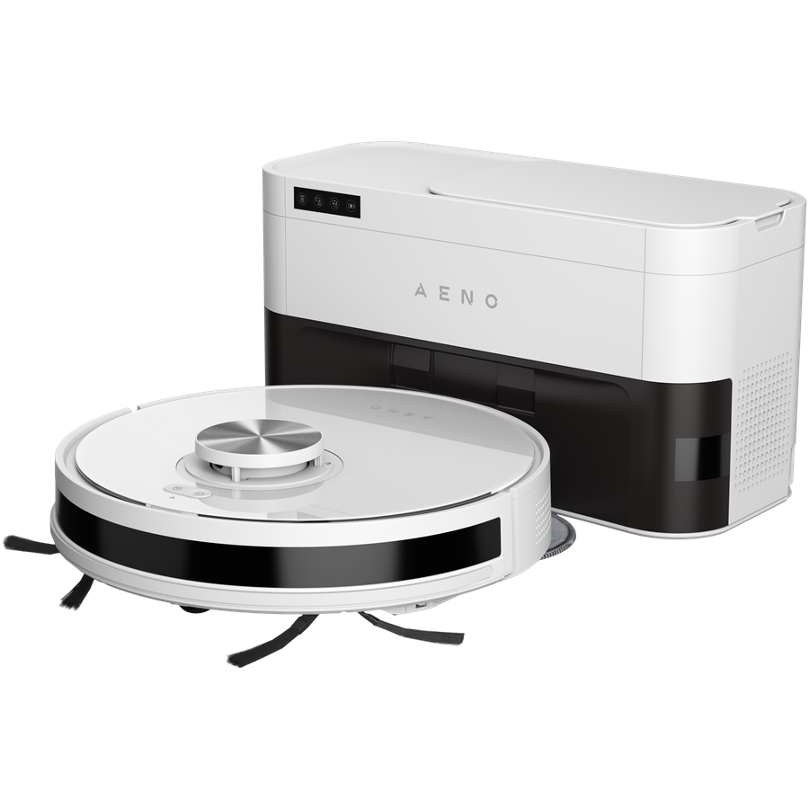 Robot Cleaner w/Dust Collector, white, 2in1 and dust tank, 4000pa, 3200mAh battery — AENO