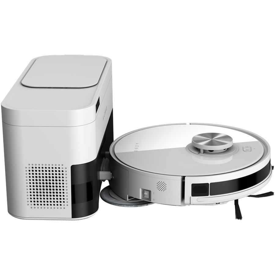 Robot Cleaner w/Dust Collector, white, 2in1 and dust tank, 4000pa, 3200mAh battery — AENO