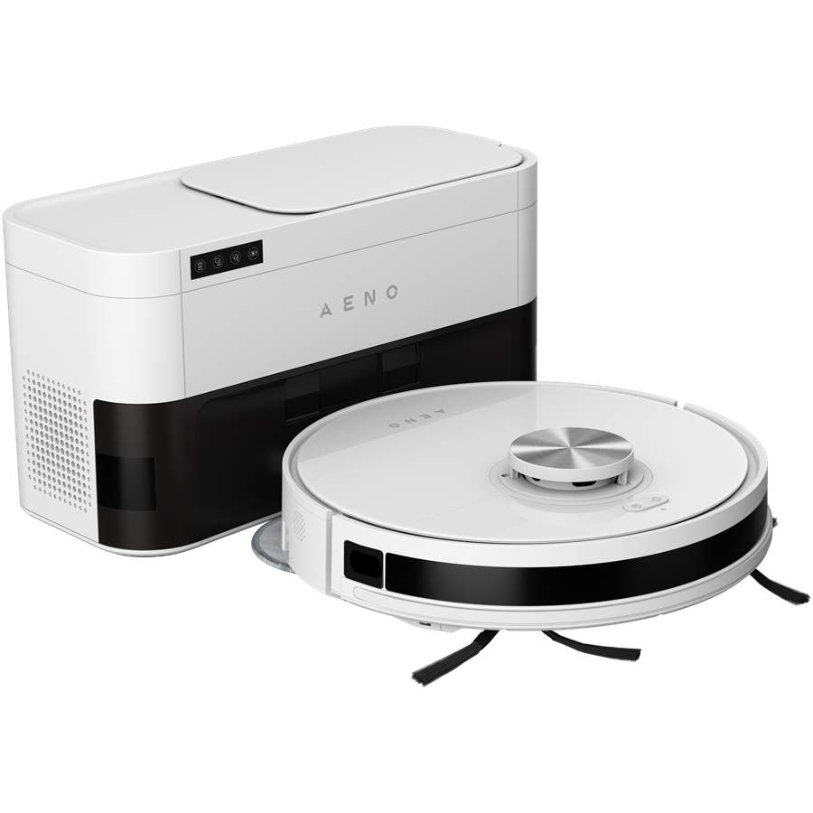 Robot Cleaner w/Dust Collector, white, 2in1 and dust tank, 4000pa, 3200mAh battery — AENO