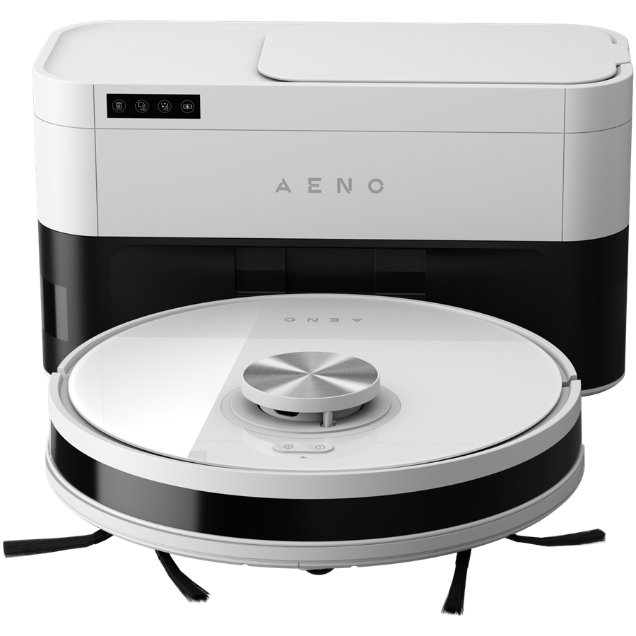 Robot Cleaner w/Dust Collector, white, 2in1 and dust tank, 4000pa, 3200mAh battery — AENO