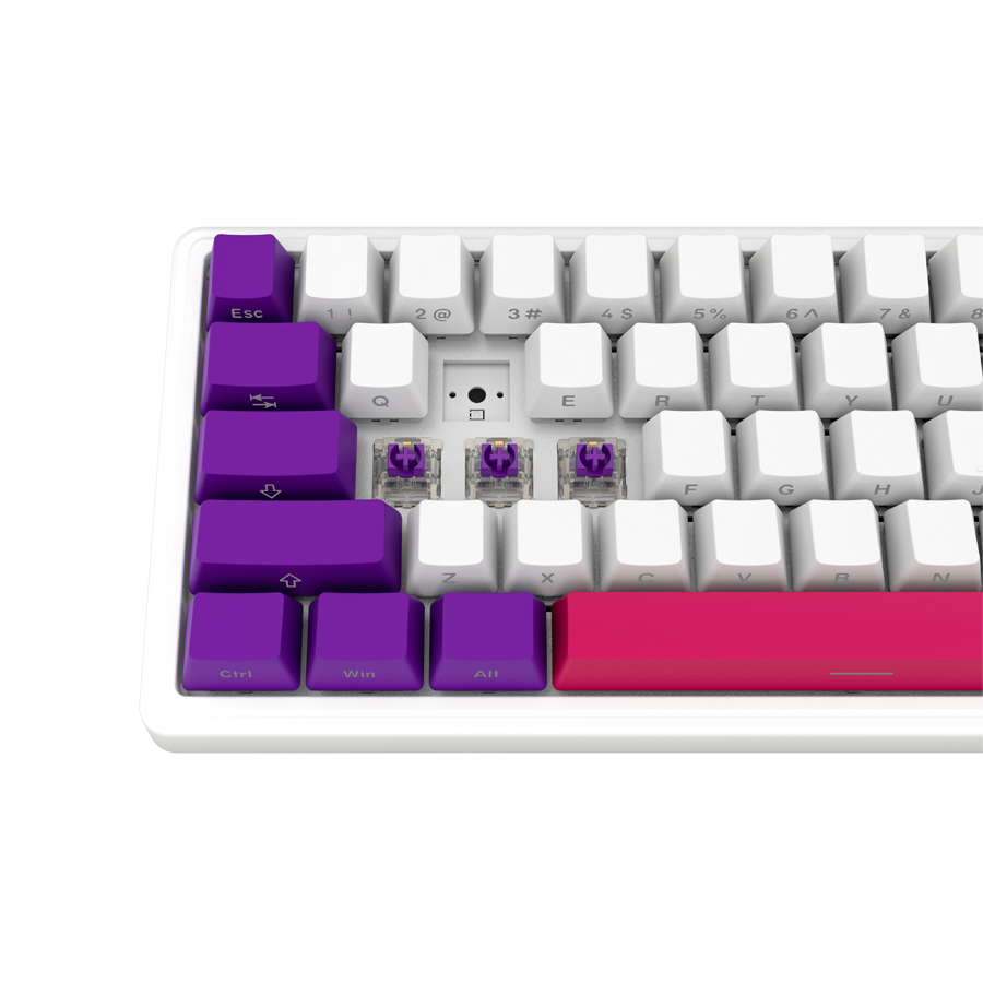 LORGAR KBP70MW, Wireless 65% Mechanical Gaming Keyboard Pro, White, EN layout