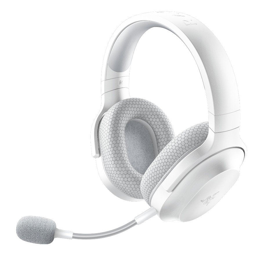 Razer Barracuda X Mercury White Wireless Multi-platform Gaming and Mobile Headset, Razer TriForce 40mm Drivers, Detachable Hy