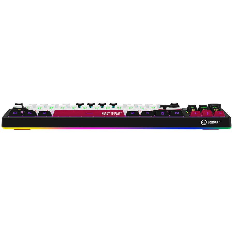 LORGAR KBP70TKLW, Wireless TKL Mechanical Gaming Keyboard Pro, Black/red, EN layout