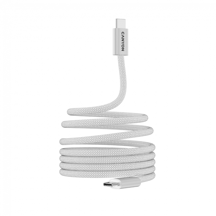CANYON cable OnWire 60MG C-C 60W Magnet Braided 1m White