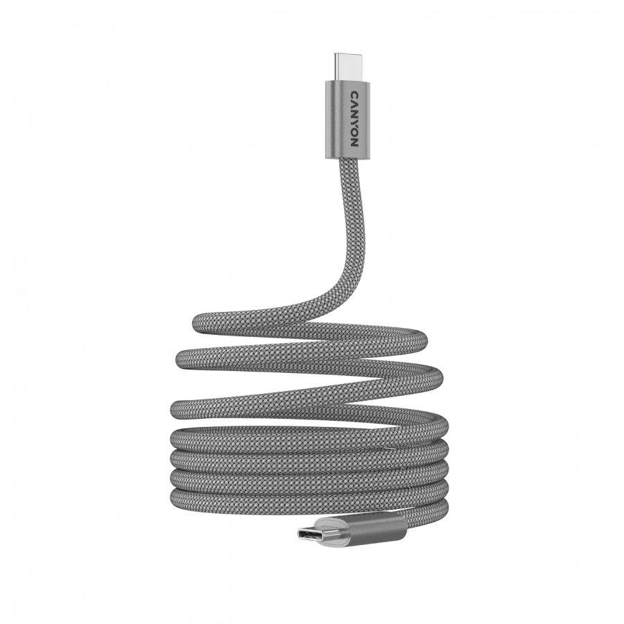 CANYON cable OnWire 60MG C-C 60W Magnet Braided 1m Light Grey