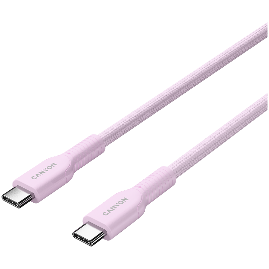 CANYON cable OnWire 60CL C-C 60W COLOR Braided 1m Pink