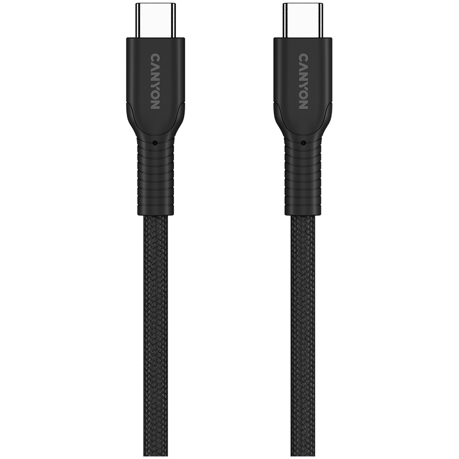 CANYON cable OnWire 60CL C-C 60W COLOR Braided 1m Black