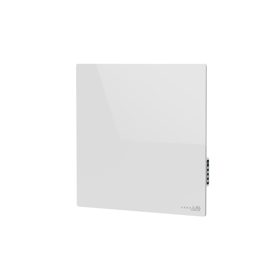 AENO Premium Eco Smart Quadro Wall Heater, 500W, 50x50 cm., Tempered glass, Infrared+convection heating type, LED display Plu