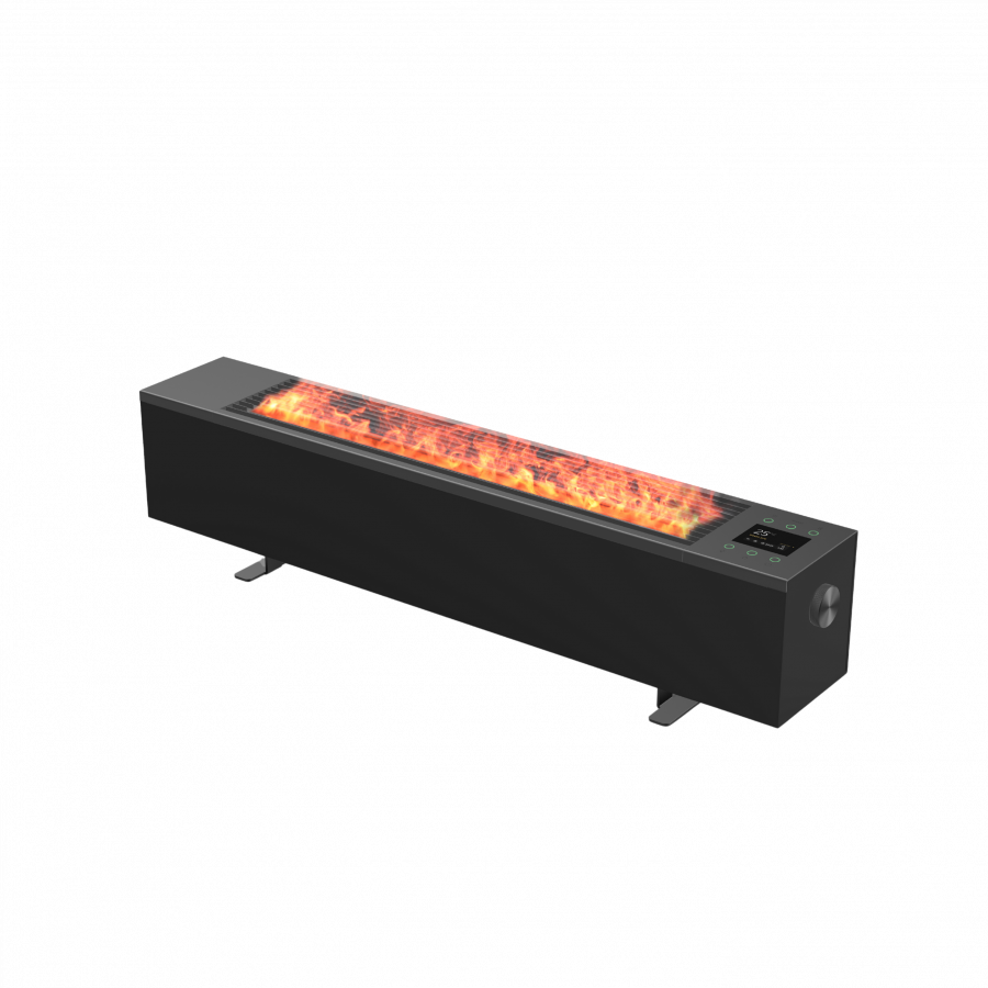 AENO Premium Eco Smart Space Heater, 2000W, 2 power steps, Convection heating type, REAL FIRE effect (12 colors, up to 72h), 