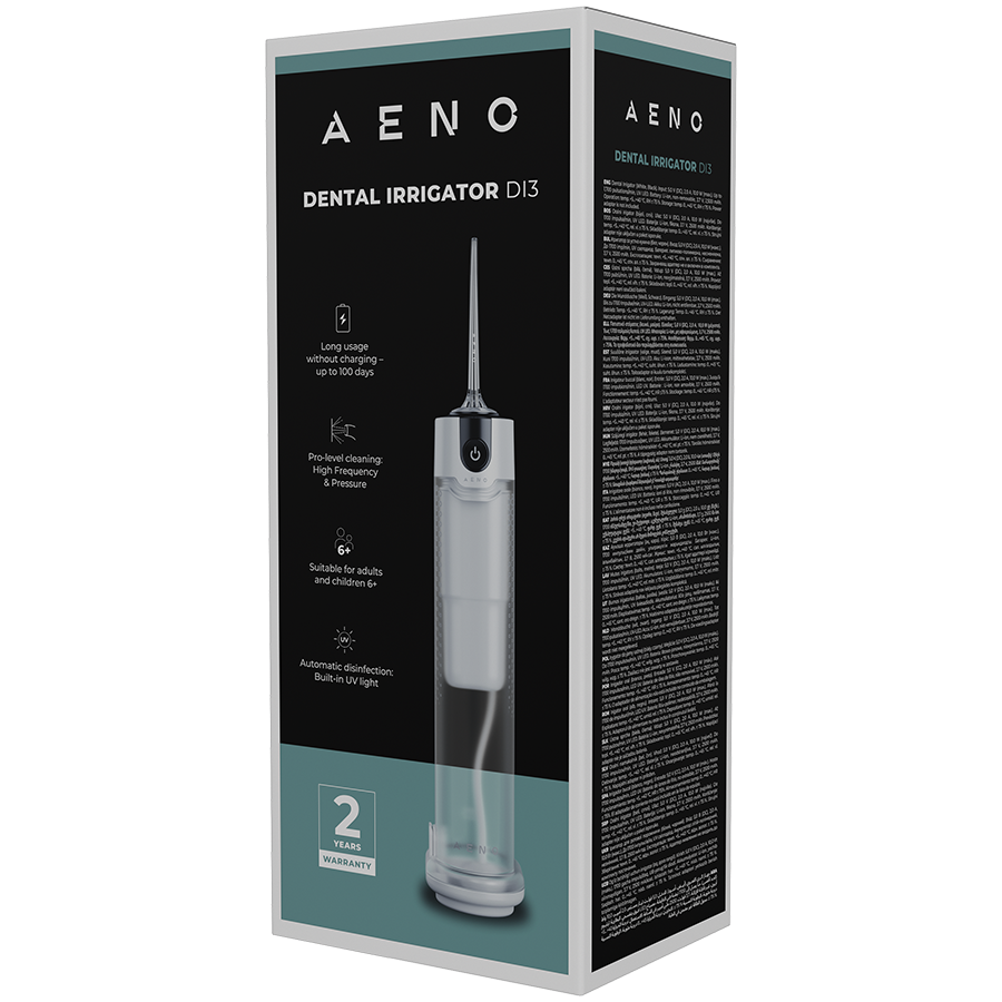 Dental Irrigator with Magnetic nozzles: 3.7V, 8W, 2500mAh, 240ML — AENO