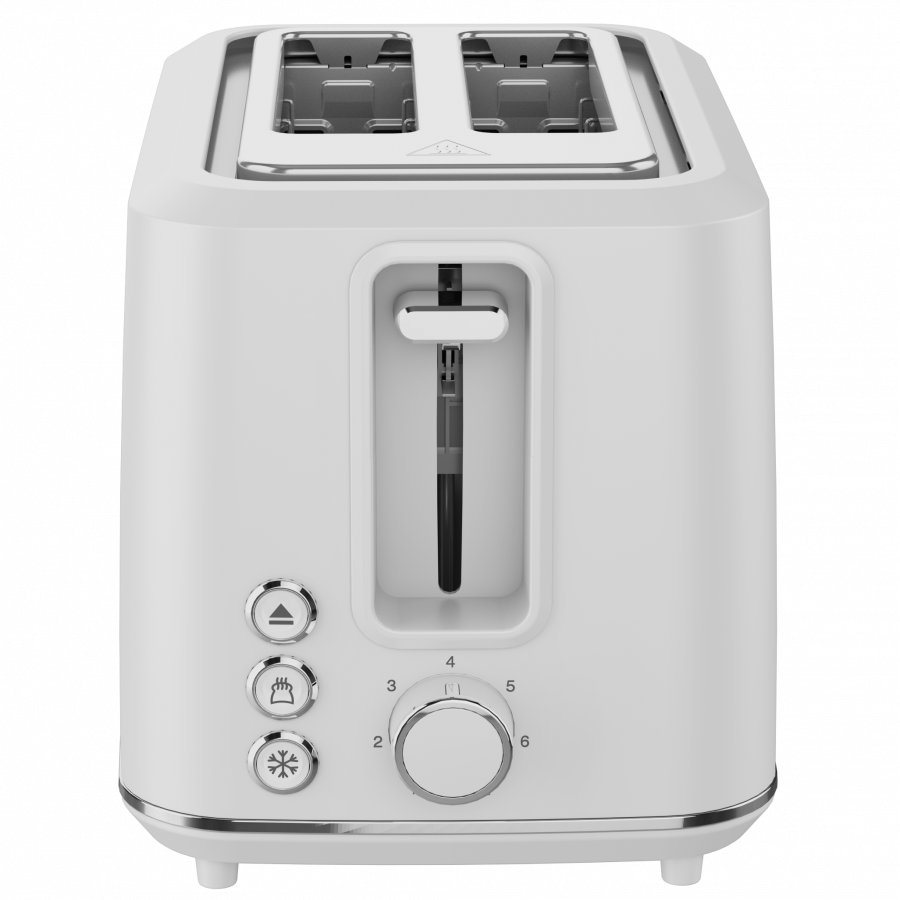 Electric Toaster, white, 220-240V, 50-60Hz, 920-1080W, 2 slots, 3 modes, 7 browning levels — AENO