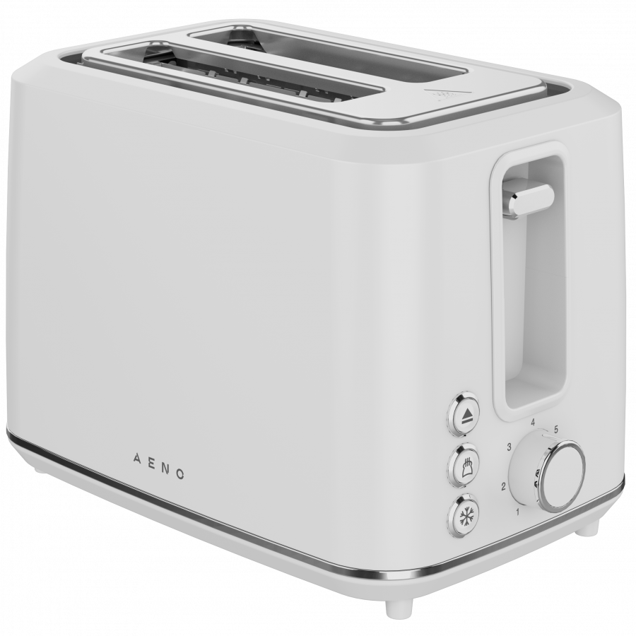 Electric Toaster, white, 220-240V, 50-60Hz, 920-1080W, 2 slots, 3 modes, 7 browning levels — AENO