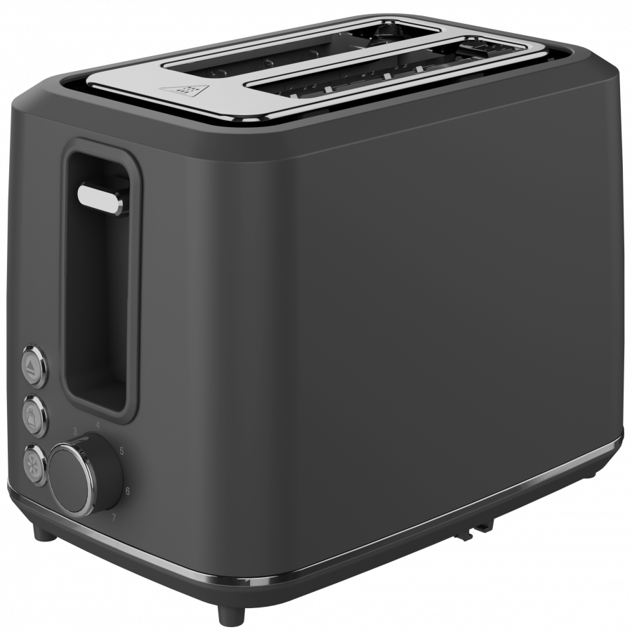 Electric Toaster, Grey, 220-240V, 50-60Hz, 920-1080W, 2 slots, 3 modes, 7 browning levels — AENO