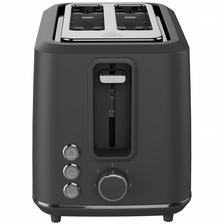 Electric Toaster, Grey, 220-240V, 50-60Hz, 920-1080W, 2 slots, 3 modes, 7 browning levels — AENO