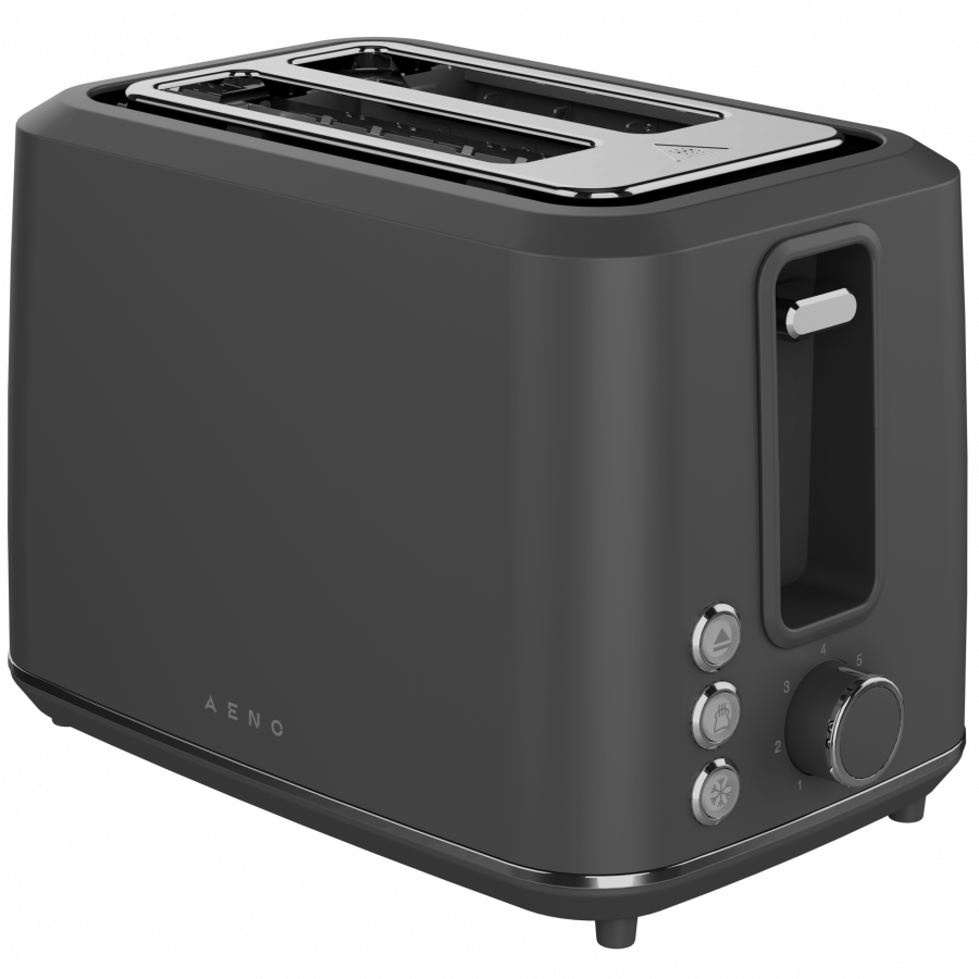 Electric Toaster, Grey, 220-240V, 50-60Hz, 920-1080W, 2 slots, 3 modes, 7 browning levels — AENO