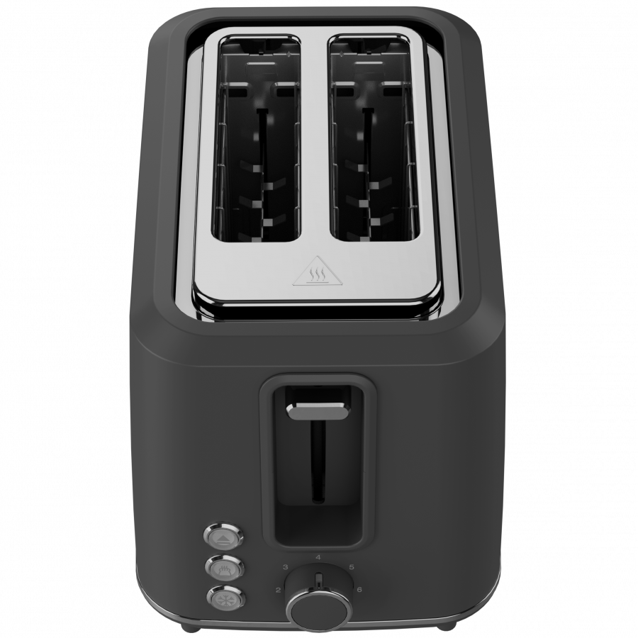 Electric Toaster, Grey, 220-240V, 50-60Hz, 920-1080W, 2 slots, 3 modes, 7 browning levels — AENO