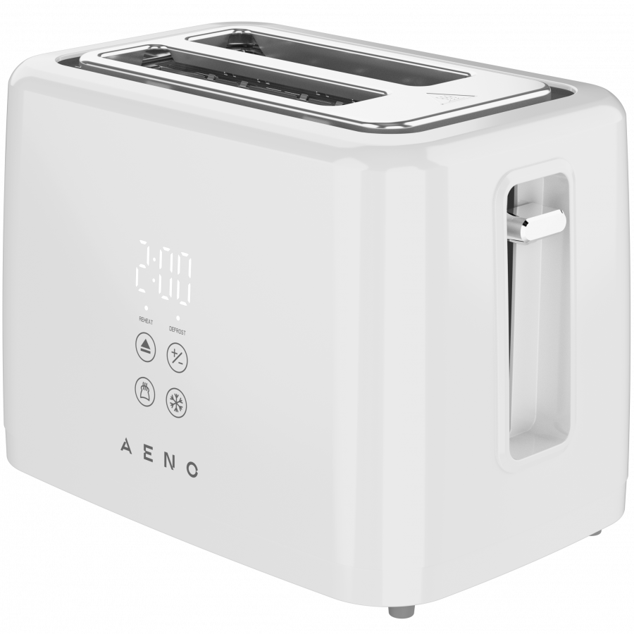 Electric Toaster, White, 220-240V, 50-60Hz, 780-930W, 2 slots, 3 modes, 7 browning levels — AENO