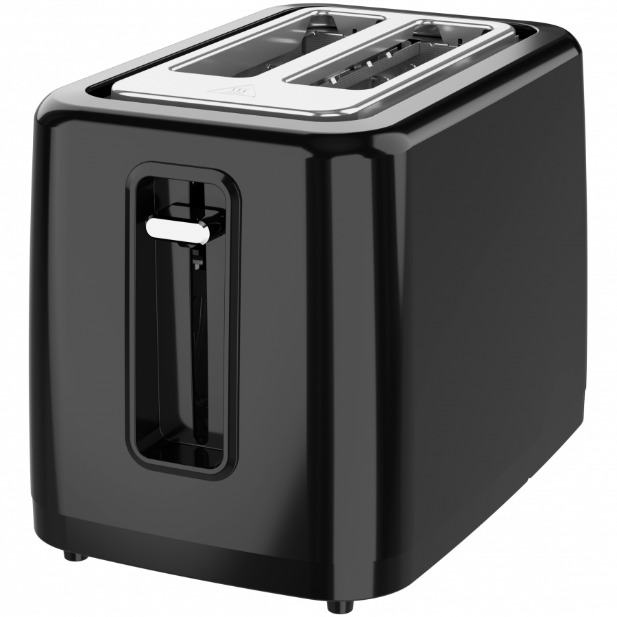 Electric Toaster, black, 220-240V, 50-60Hz, 780-930W, 2 slots, 3 modes, 7 browning levels — AENO