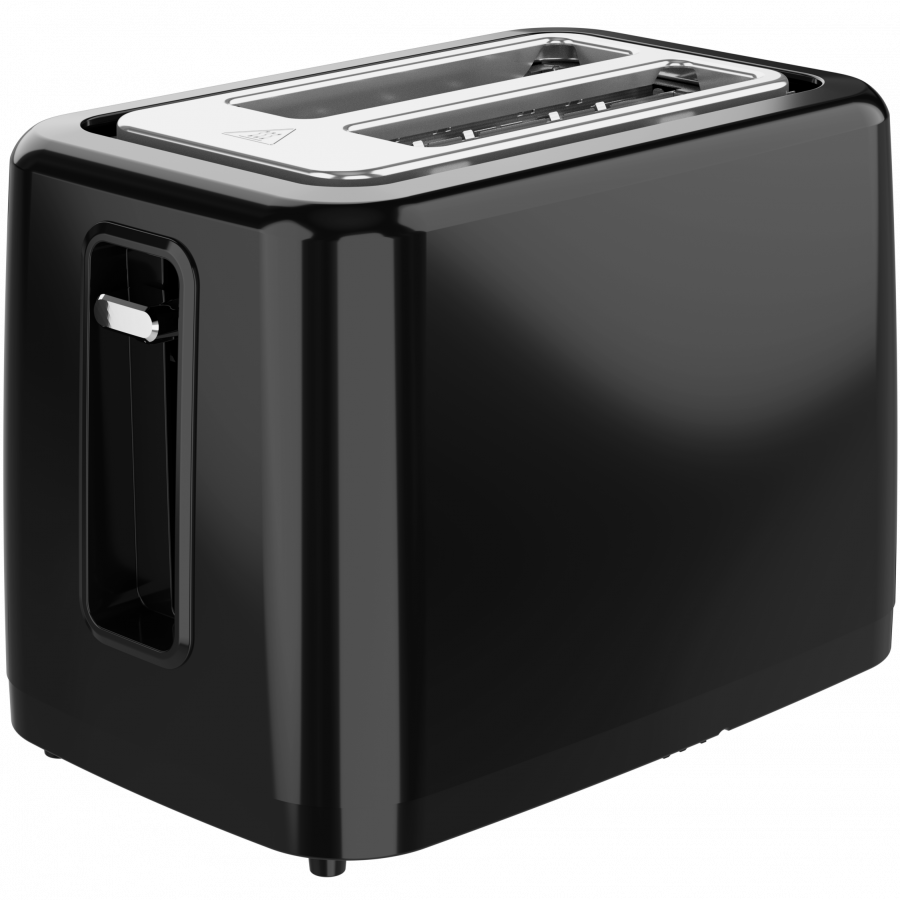 Electric Toaster, black, 220-240V, 50-60Hz, 780-930W, 2 slots, 3 modes, 7 browning levels — AENO