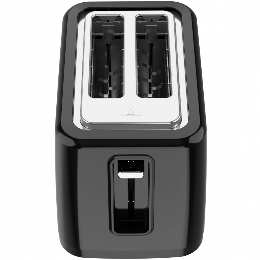 Electric Toaster, black, 220-240V, 50-60Hz, 780-930W, 2 slots, 3 modes, 7 browning levels — AENO