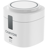 Canyon 4 in 1 Wireless Charging Stand, 30W max, Size: 70x70x70.3mm, weight: 414g, with 65W charger and 1M cable, white