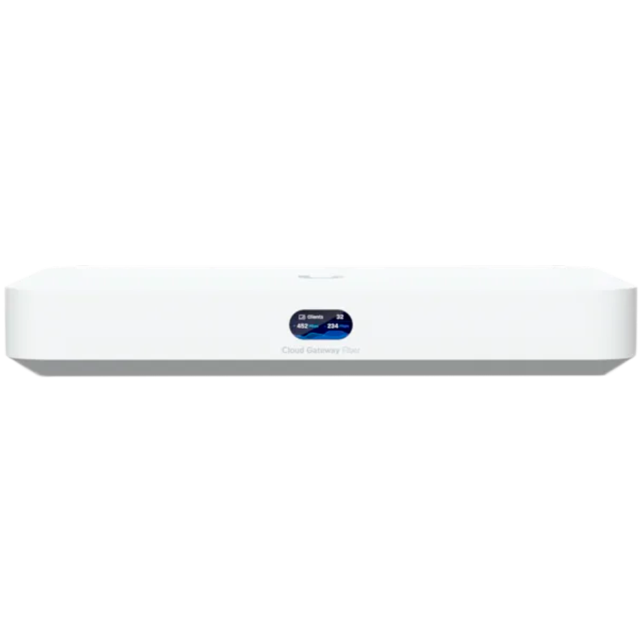 Ubiquiti UniFi UCG-Fiber-EU Desktop 10G Cloud Gateway with integrated PoE switch, Includes full UniFi application suite for d