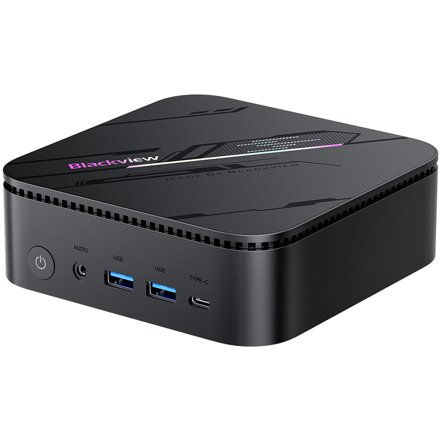 Blackview miniPC MP100 Pro i5-12450H up to 4,4HGz 16/1Tb WiFi 6 BT 5.2 LAN RJ45 USB 3.1Gen1x4 USB 3.1Gen2x2 TypeC PDx1 HDMI D