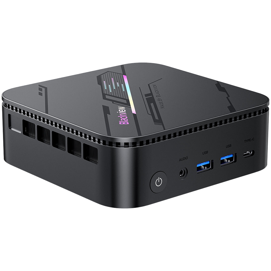 Blackview miniPC MP100 Pro i5-12450H up to 4,4HGz 16/1Tb WiFi 6 BT 5.2 LAN RJ45 USB 3.1Gen1x4 USB 3.1Gen2x2 TypeC PDx1 HDMI D
