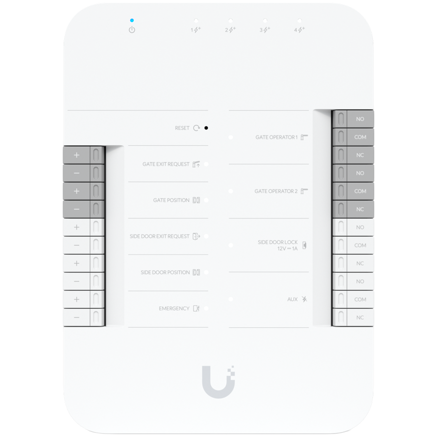 Ubiquiti UA-Hub-Gate advanced Gate Hub enabling seamless gate access control via connected Access readers or Intercom, 2x Gat