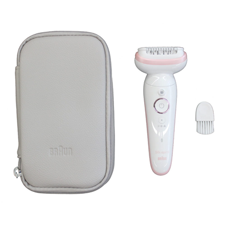 Braun Epilator | SES9000 Silk-epil 9 SkinSpa | Operating time (max) 50 min | Number of power levels 2 | Wet & Dry | Whit