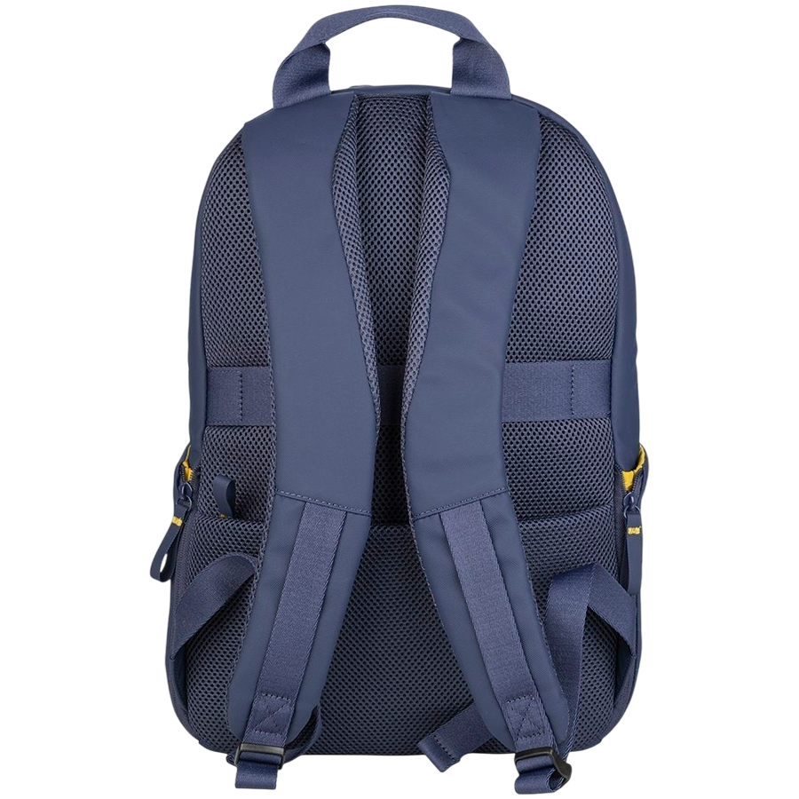 The Laser backpack for 15.6'' laptops and 16'' MacBooks, made from water-resistant resin-coated fabric obtained from recycled