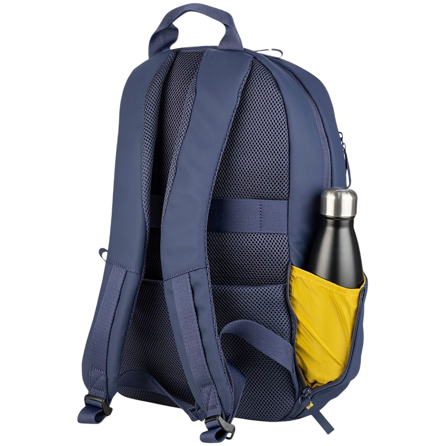 The Laser backpack for 15.6'' laptops and 16'' MacBooks, made from water-resistant resin-coated fabric obtained from recycled