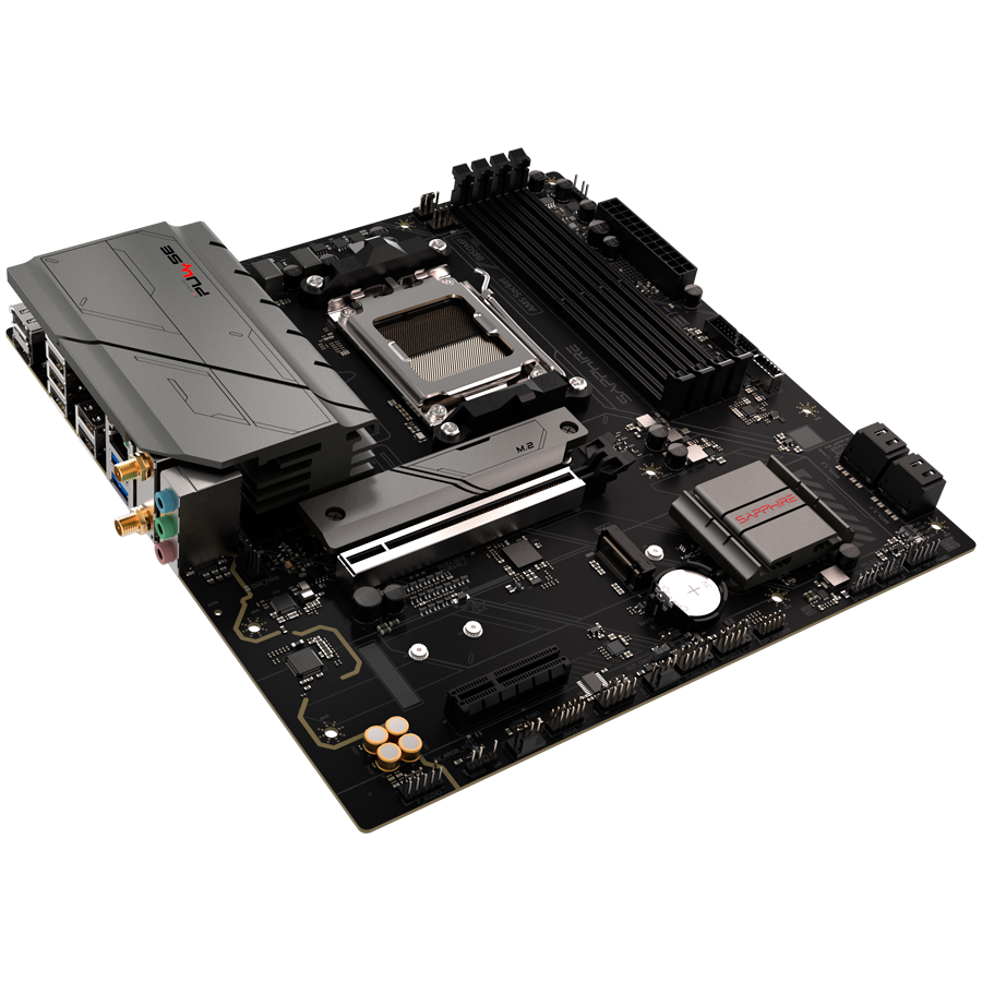 SAPPHIRE AMD B850M AM5 PULSE Ryzen R9/R7/R5, 4x DDR5 7600MHz, PCIE 4.0 x16, 1x M.2 Gen5, 1x M.2 Gen4, LAN 2.5 Gbps, WIFI6, US