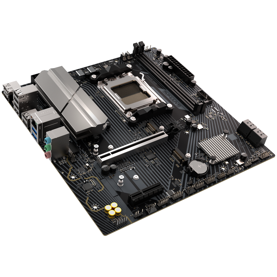 SAPPHIRE AMD B650M-E AM5 Ryzen R9/R7/R5, 2x DDR5 7600MHz, PCIe 4.0 x16, 1x M.2 Gen5, 1x M.2 Gen4, LAN 2.5 Gbps, Micro-ATX