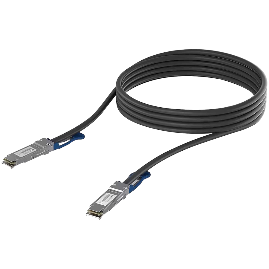 Ubiquiti UACC-DAC-QSFP28-0.5M QSFP28 direct attach cable with a 100 Gbps max data rate, Compatible with QSFP28 and QSFP+ inte