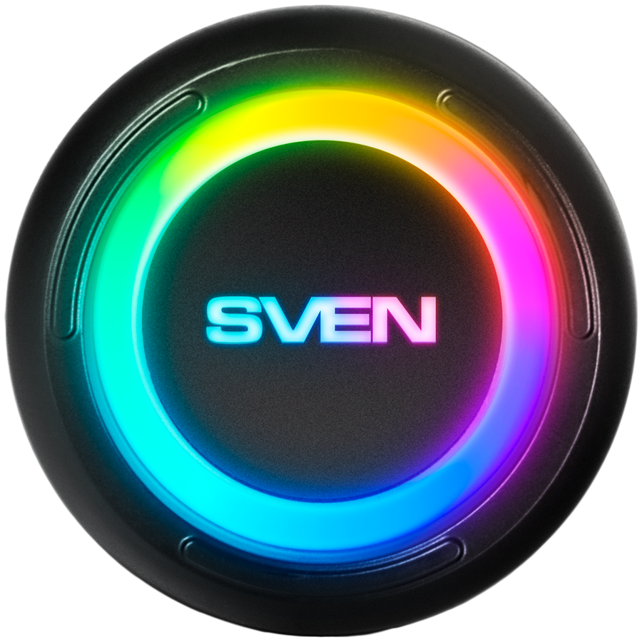 Speaker SVEN PS-315, black, power output 2x10W (RMS), Waterproof (IPx6), TWS, Bluetooth, USB, microSD, lithium battery